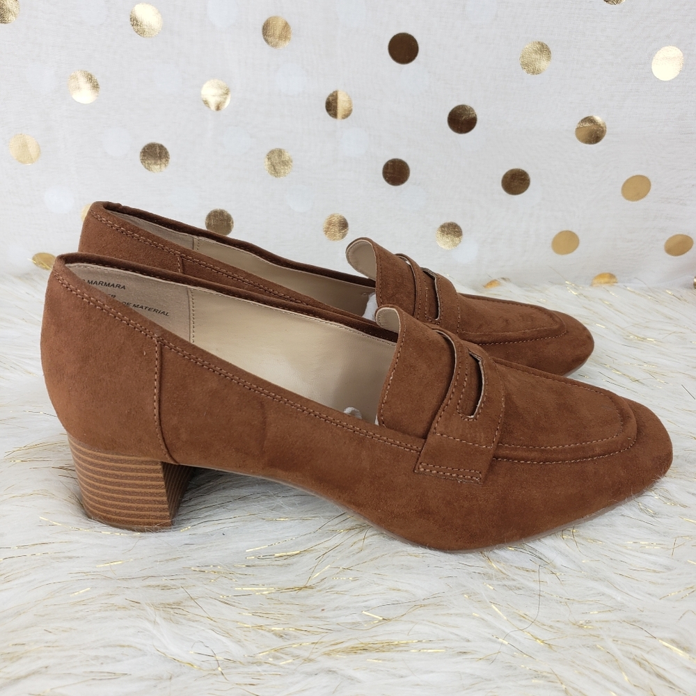 Liz Claiborne Marmara Refined Comfort  Brown Suede Penny Loafers Size 8M - Picture 6 of 12